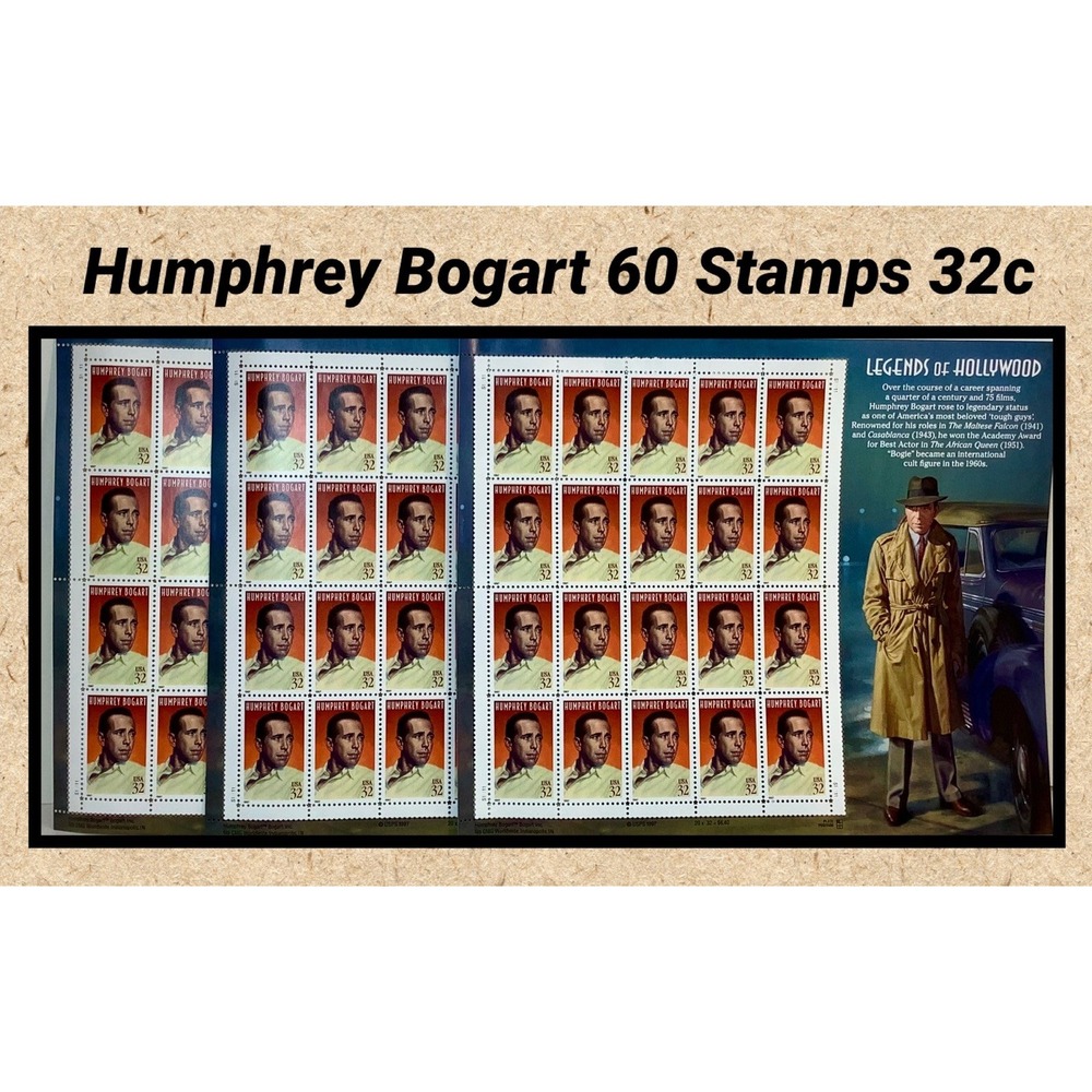 US Scott  Humphrey Bogart Legends Of Hollywood  60 Stamps 32c MNH‎